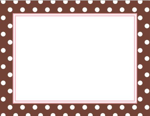 Dots Brown Flat Notecard