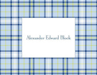 Plaid Blue Foldover Note
