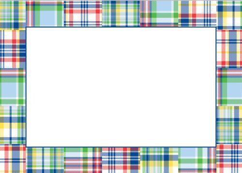 Madras Patch Blue Flat Notecard