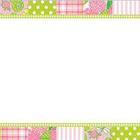 Patchwork Pink Flat Notecard