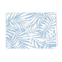 Palm Leaves Folded Notecards | China Blue