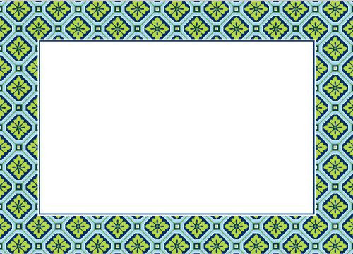 Geo Pattern Blue Flat Notecard