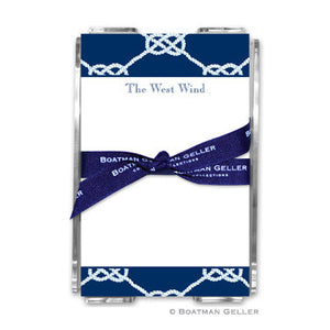 Nautical Knot Navy Notepad