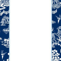 Chinoiserie Navy Flat Notecard