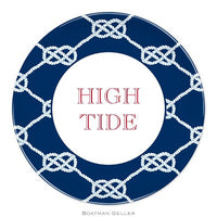 Nautical Knot Navy Melamine Plate