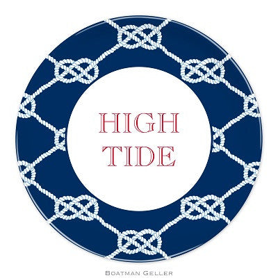 Nautical Knot Navy Melamine Plate