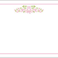 Ribbon Pink Flat Notecard