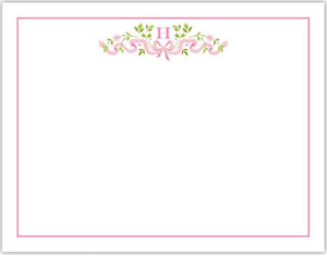 Ribbon Pink Flat Notecard