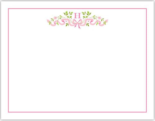 Ribbon Pink Flat Notecard