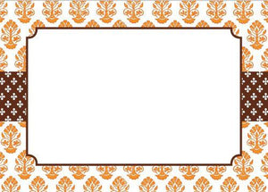 Beti Orange Flat Notecard