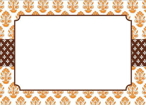 Beti Orange Flat Notecard