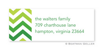 Chevron Ombre Green Address Label