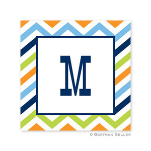 Chevron Blue, Orange, & Lime Stickers