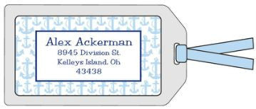 Blue Anchor Bag Tag