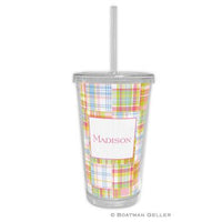 Madras Patch Beverage Tumbler
