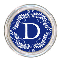 Monogrammed Royal Blue Provencial Coaster
