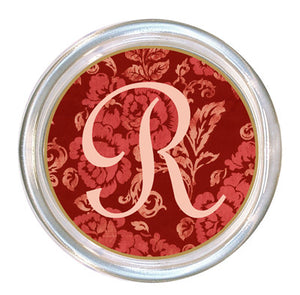 Monogrammed Red Hawaiian Coaster