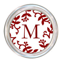 Monogrammed Red Berry Coaster
