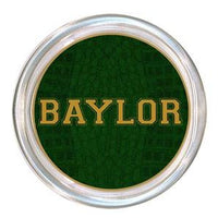 Monogrammed Green Mock Crock Coaster