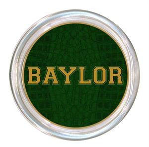 Monogrammed Green Mock Crock Coaster