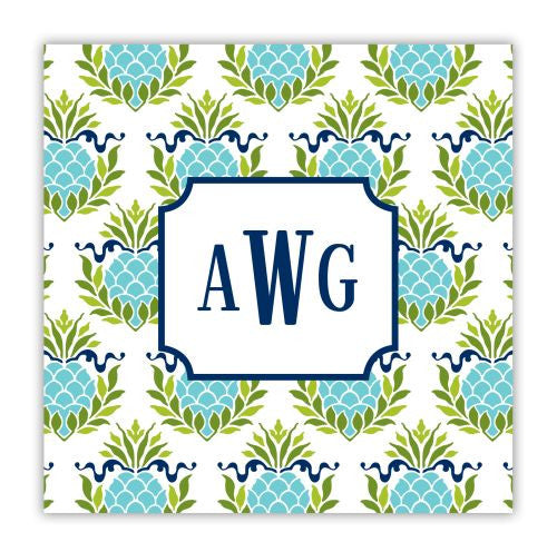 Pineapple Repeat Teal Coaster