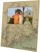 Maine Coast Antique Map Picture Frame
