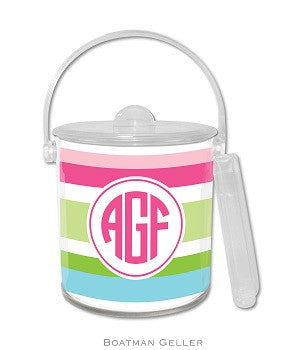 Shadow Monogram Wide Ice Bucket - Sprinkled With Pink