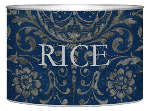 Blue & Silver Damask Letter Box