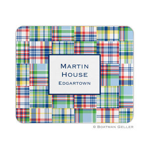 Madras Patch Blue Mouse Pad