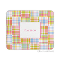 Madras Patch Pink Mouse Pad