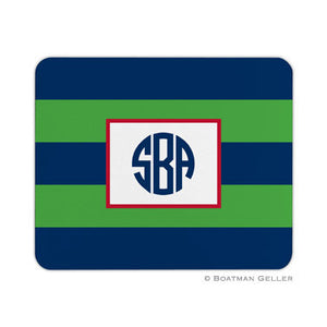 Rugby Navy & Kelly Mouse Pad