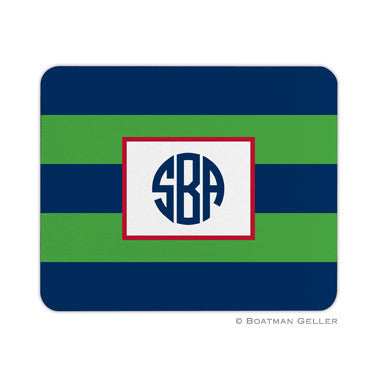 Rugby Navy & Kelly Mouse Pad