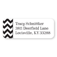 Black Chevron Address Label
