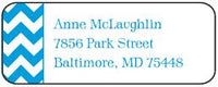 Blue Chevron Address Label
