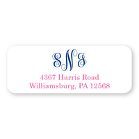 Centered Monogram Address Label
