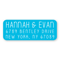 Turquoise Address Label
