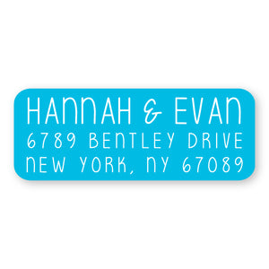 Turquoise Address Label