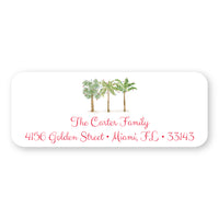 Christmas Palm Trees Address Label
