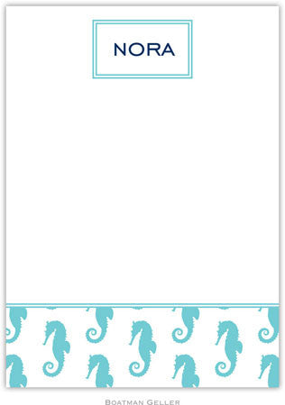 Seahorse Repeat Flat Notecard