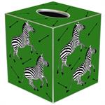 Zebra Trot Tissue Box Cover
