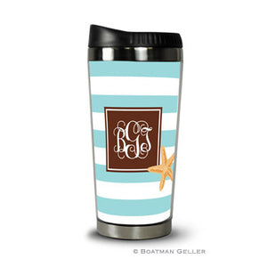 Stripe Starfish Travel Tumbler