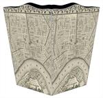 Antique New Orleans Map Waste Basket
