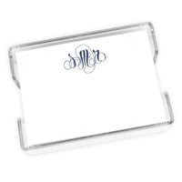 Delavan Monogram Agenda - White with Holder
