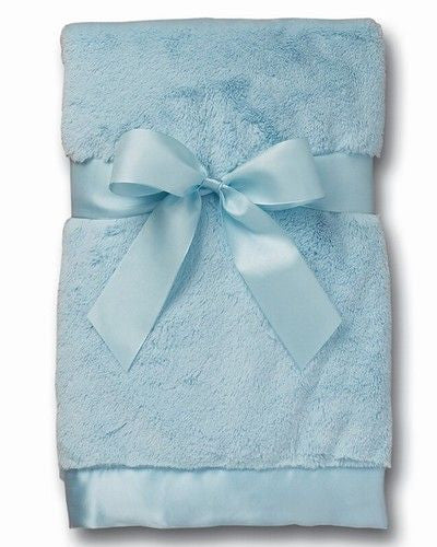 Blue Silky Soft Crib Blanket