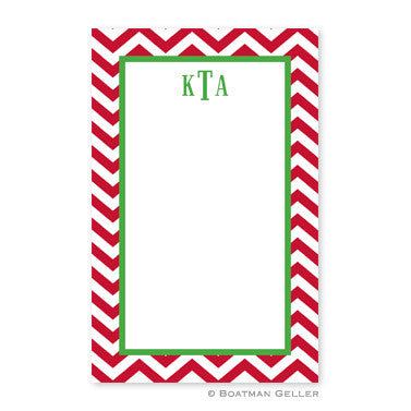 Chevron Red Notepad