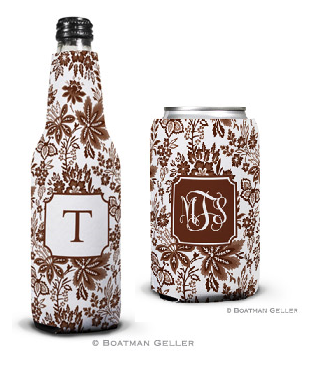 Classic Floral Brown Koozies