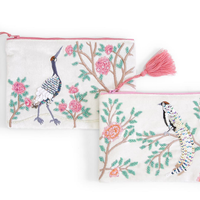 Flora and Fauna Zipper Pouch