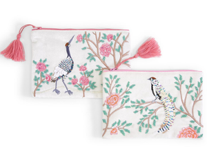 Flora and Fauna Zipper Pouch