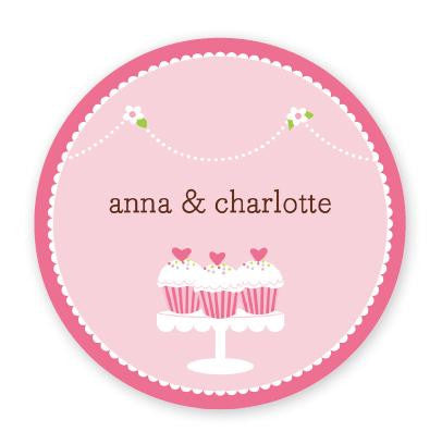 Personalized Heart Cupcakes Plate