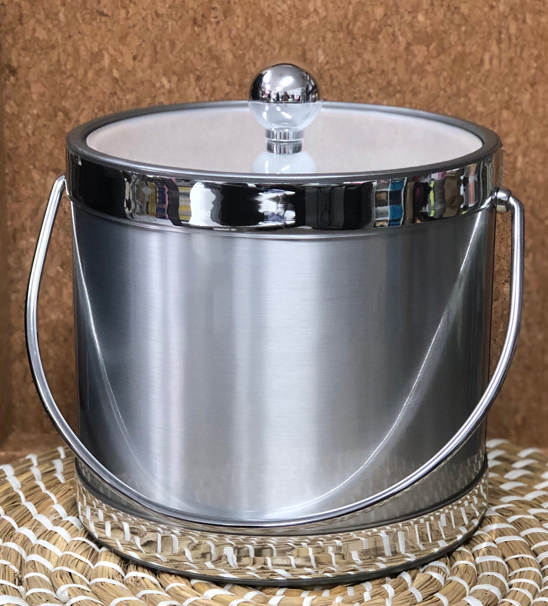 Monogrammed Silver Ice Bucket